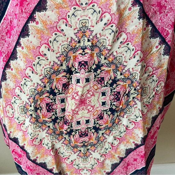 Feathers by Tolani Geometric Print Shawl Kimono Top 17858 - Picture 7 of 11